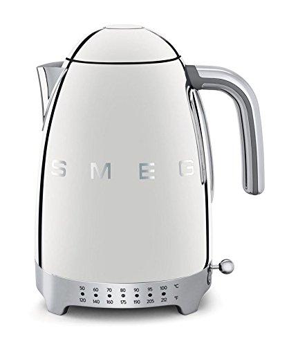 Smeg KLF02SSUS 50's Retro Style Variable Temperature Kettle, Polished Stainless Steel