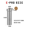 1Zpresso Manual Coffee Grinder E-PRO Series with Adjustable Stainless Steel Burr, Consistency Grinding, Best for Travel&Camping, French Press Coarse to Espresso Fine Grind