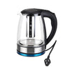 1.8L Electric Glass Kettle Tea Kettle Double Metal Temperature Control with LED Light