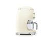 Smeg 1950's Retro Style 10 Cup Programmable Coffee Maker Machine (Cream)