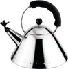 Alessi 9093 B Shpd. Kettle Bird Shaped Whistle M.B, Black