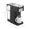 Single Serve Coffee Maker for Most Single Cup Pods Including K Cup Pods, Ground Coffee, 40 OZ Detachable Reservoir, 4 OZ, 8 OZ or Customized Brew Size (black)