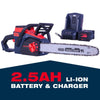 Worth 18-Inch Powerful Cordless 84-Volt Chainsaw 2.5AH Lithium Battery Auto-Oiling Tool-Free Tensioning Brushless Motor - L302A00