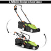 Abbeydh 14-Inch 10 Amp Lawn Mower with Folding Handle Electric Push