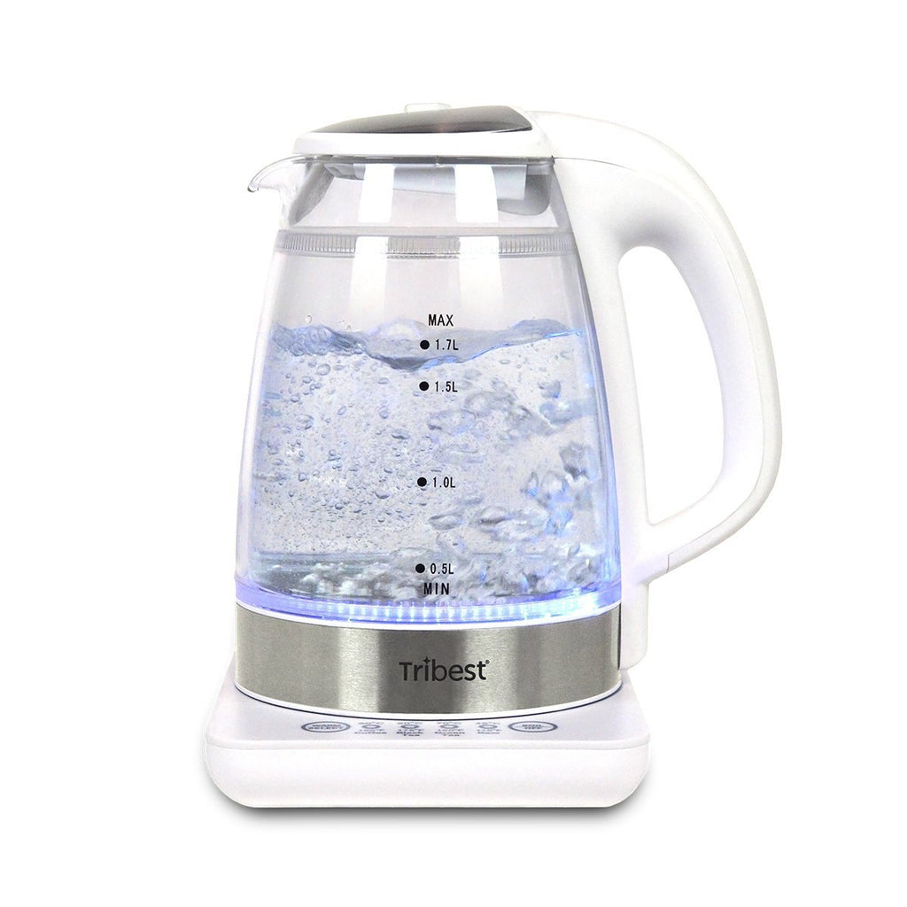 Tribest GKD-450 Raw Tea Kettle, Glass Electric Brewing System, 110V, White