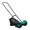 Outsunny 12 Inch 5 Blade Push Lawn Mower with Grass Catcher - Green/Black