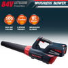 Worth Garden 84V Lithium-ion Battery Cordless Leaf Blower Powerful Handheld 125MPH 500CFM 3-Speed Plus Turbo Maximum Blowing 2.5 AH Battery and Charger Included - L402A00