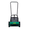 Outsunny 12 Inch 5 Blade Push Lawn Mower with Grass Catcher - Green/Black