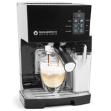 10 Pc All-In-One Barista Bundle Espresso Machine & Cappuccino Maker, 19 BAR Pump Set w/ Built in Milk Steam & Frother (Incl: Electric Coffee Bean Grinder, 2 Cappuccino & 2 Espresso Cups, Spoon/Tamper, Portafilter w/ Single & Double Shot Filter Baskets, 16