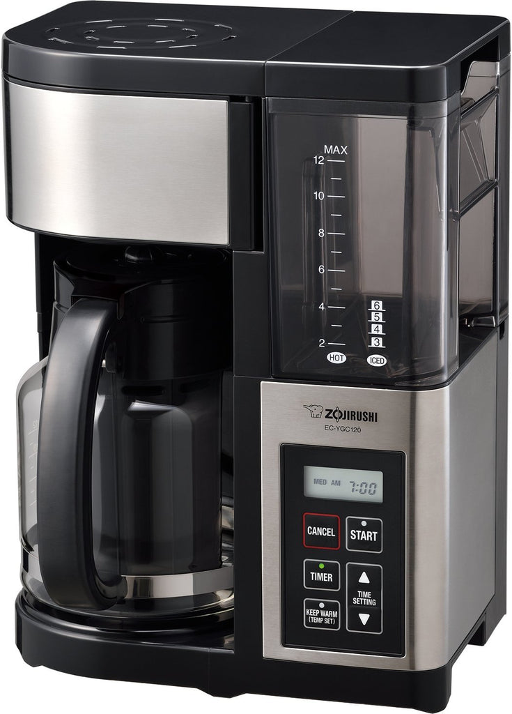 Zojirushi EC-YGC120 Fresh Brew Plus 12-Cup Coffee Maker, Stainless Black