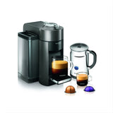 Nespresso A+GCC1-US-GM-NE VertuoLine Evoluo Deluxe Coffee and Espresso Maker with Aeroccino Plus Milk Frother, Graphite Metal (Discontinued Model)