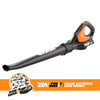 WORX WG545.1 AIR 20V PowerShare Lightweight Cordless Battery-Powered Leaf Blower/Sweeper with Accessory Attachments and Bag