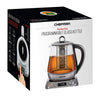 Chefman PerfecTea Programmable Electric Glass Kettle w/Temperature Control & 8 Preset Steep Times Auto Shut Off, Removeable Tea Infuser Included, 6+ Cup Capacity, 1.5 L, Stainless Steel