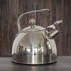 Riwendell Stainless Steel Whistling Tea Kettle 2.6 Quart Mirror Finish Stove Top Teapot (GS-04302-2.5L)