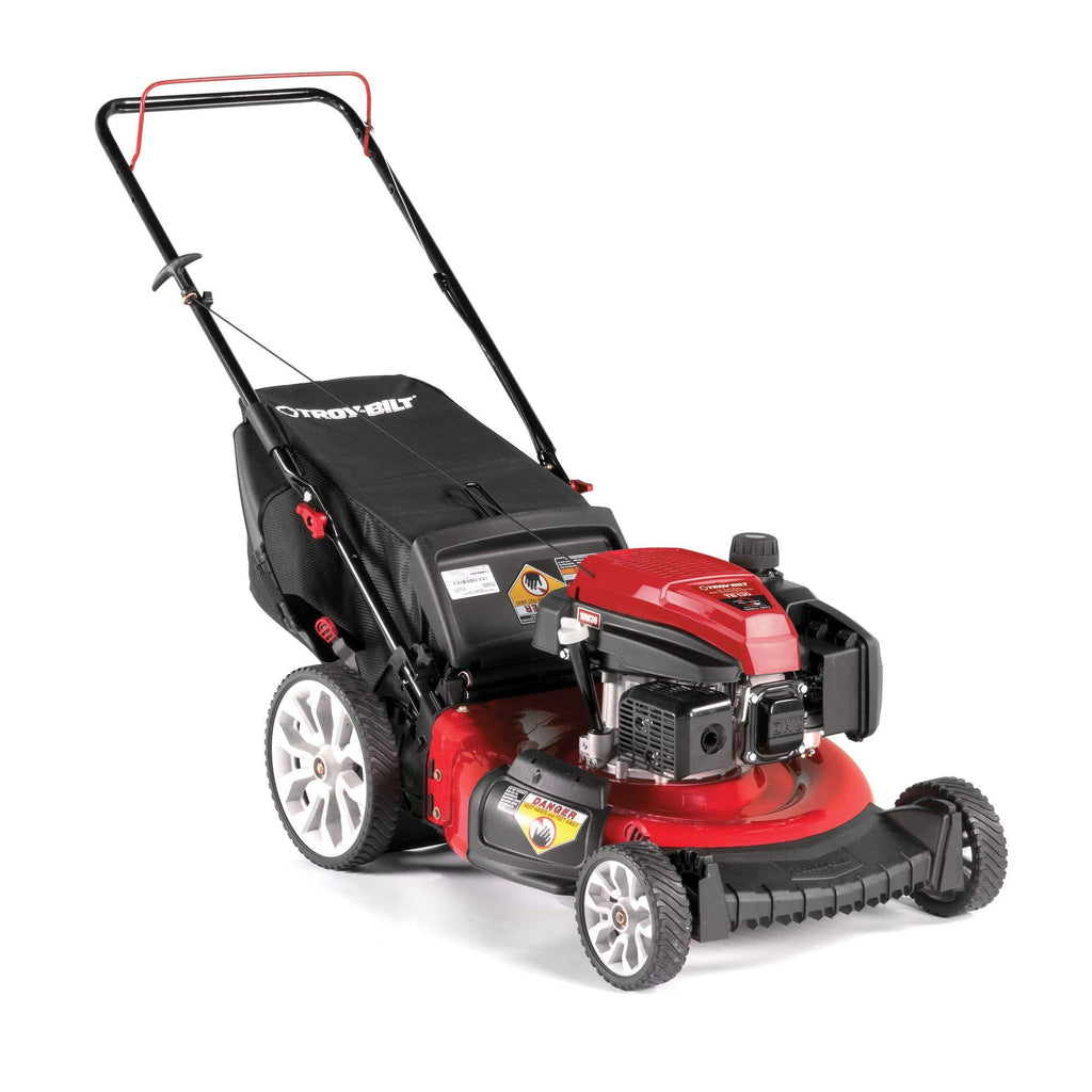 Troy Bilt TB130 21 Inch 159cc Gas Mulching Push Walk Behind Lawn Mower, Red