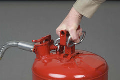 Justrite 7250130 Galvanized Steel, AccuFlow Type II Red Safety Can with 1