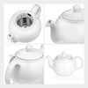 Saki Electric kettle (3.2 l 110 V) Samovar Tea Maker with Porcelain Tea-Pot, Stainless-steel Infuser, Keep Warm Mode - Hot Water Heater - Brew tasty Green, Black, Turkish, Russian, Persian tea (White)