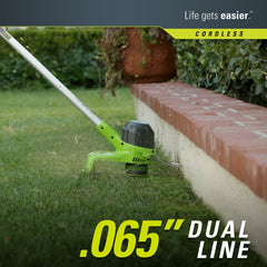 Greenworks 12-Inch 40V Cordless String Trimmer, 2.0 AH Battery Included 2101602