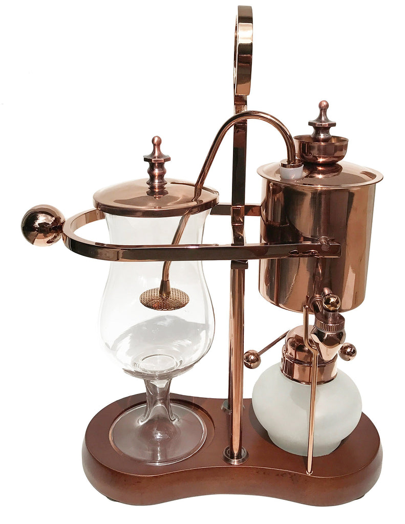 Nispira Belgian Belgium Luxury Royal Family Balance Syphon Siphon Coffee Maker Copper Color, 1 set