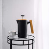 Ceramic French Press Coffee Maker/Coffee Press/Coffee Plunger (24 oz.) |Non-Porous Stoneware | with Coffee Mug (Black)