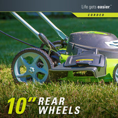 GreenWorks 20-Inch 12 Amp Corded Electric Lawn Mower 25022, 20 inch